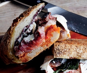 Action Bronson's ricotta and steak butcher's sandwich; photography by Gabriele Stabile