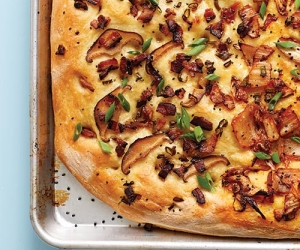 Make the Everyday Korean's focaccia with fried kimchi; photography by Leela Cyd