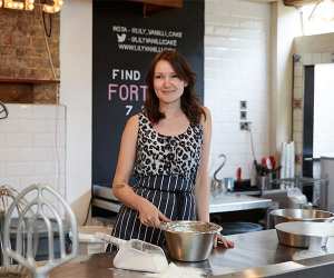 Lily Vanilli in her Columbia Road bakery