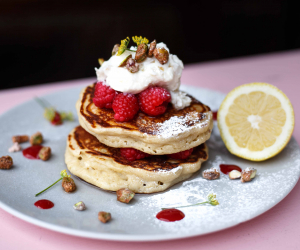 Pancake stack from Where The Pancakes Are; photography by Jade Nina Sarkhel