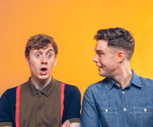 The Off Menu podcast with Ed Gamble and James Acaster is a delicious listen; photography by Paul Gilbey