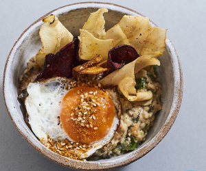 Foodism's Best of British oat risotto with parsnips three ways, the winner of the 2019 Rude Health porridge championships