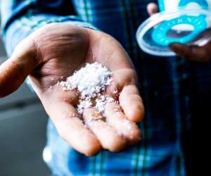 Cornish Sea Salt: grains that were hand-harvested in Cornwall