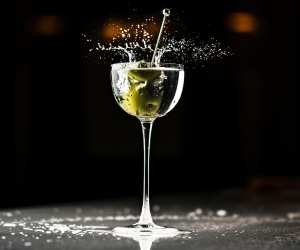 Woman holding a cocktail glass