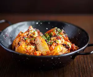 Huevos rotos from Brindisa Tapas Kitchen