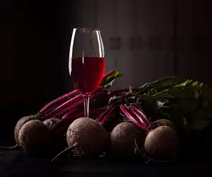 Duck & Waffle's beetroot and chocolate royale