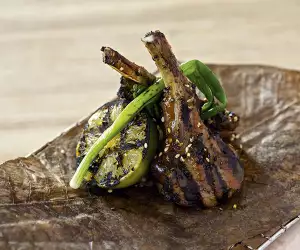 Kurobuta's tea-smoked barbecue lamb