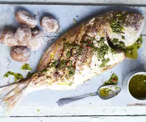 Ibizan-style grilled sea bream