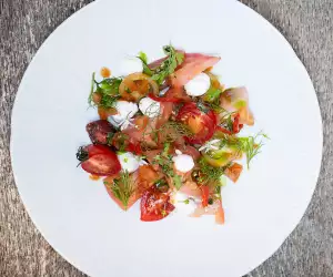 Heritage tomatoes at Picture Marylebone