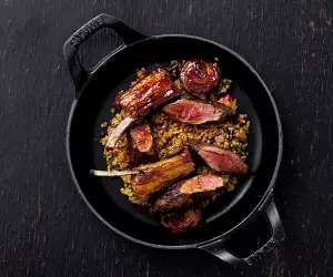 The Ninth's lamb with a rosemary salt crust