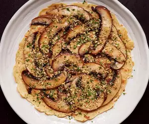 Hix's mushroom pancake