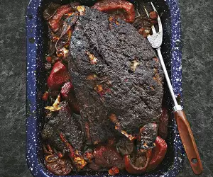 Roast lamb with turmeric and cumin