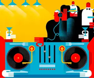 Taste in music: meet the people curating London's best restaurant playlists; illustration by Maria Corte