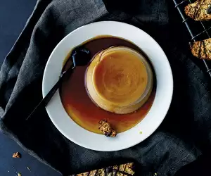 Mildreds vegan espresso crème caramel. Photography by Matt Russell