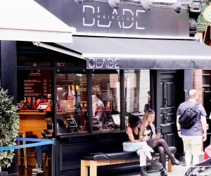 The exterior of Blade Hairclubbing in Soho