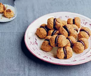 Henrietta Inman's hazelnut and dark chocolate baci; photography by Philippa Langley