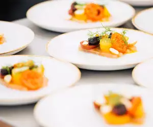A dish at one of Lost Village's tribal banquets