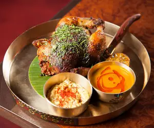 Chargha chicken from Brigadiers, Bloomberg Arcade