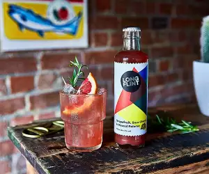 Longflint's grapefruit, sour cherry and mezcal Paloma
