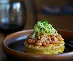 Cornerstone's potted shrimp crumpets