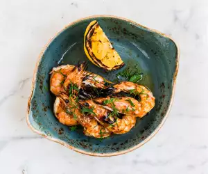 Grilled prawns from Casa do Frango