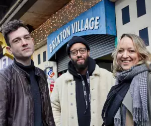 The Brixton Kitchen judging panel. From left to right: Jackson Boxer, James Cochran and Claire Ptak; photograph by Max Lacome
