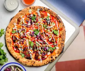 Yard Sale Pizza collab with Biff's Jack Shack; photograph by Justin De Souza