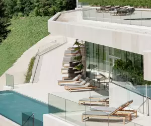 The Royal Champagne Hotel & Spa terrace's pool