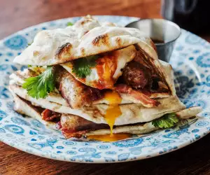 Wrestler's naan at Dishoom