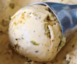 Mango kesar pista kulfi ice cream; photography by Hetal Vasavada