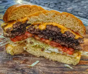 Burger Boy's black pudding burger
