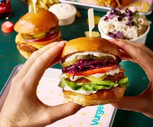 A vegan burger at The Vurger Co. in Shoreditch