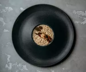 Langoustine vialone, nano risotto at Da Terra