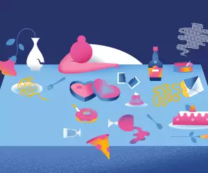 Break-up food; Illustrations by Bárbara Malagoli