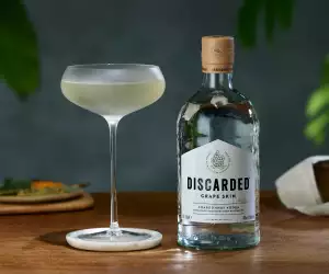 Discarded chardonnay vodka grape skin zero waste martini recipe