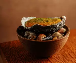 A dish at Akoko in Fitzrovia