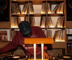 A DJ spins at Bambi