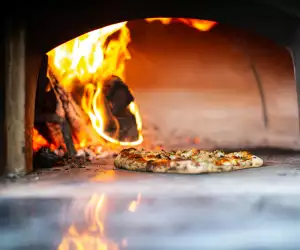 Wood-fired pizza