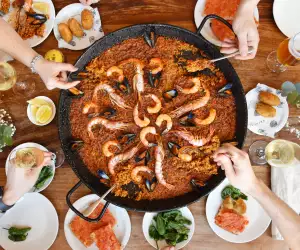 Paella at Brindisa Borough Market