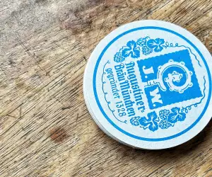 Augustiner beer map at a British pub